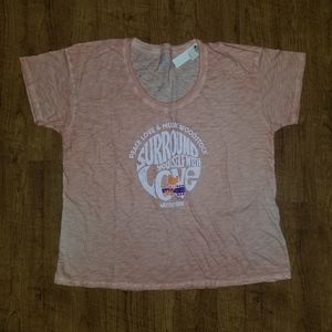 VS Pink Short Sleeve Band Tee sz S *runs big* NEW